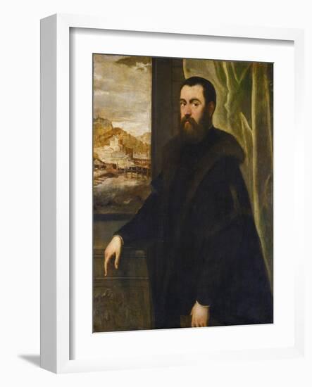 Portrait of a Venetian Senator, c.1570-Jacopo Robusti Tintoretto-Framed Giclee Print