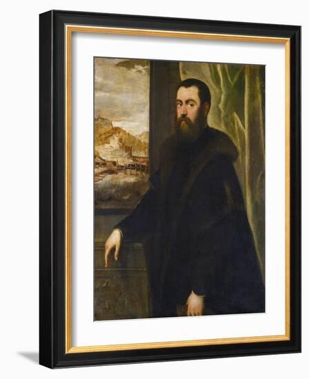 Portrait of a Venetian Senator, c.1570-Jacopo Robusti Tintoretto-Framed Giclee Print