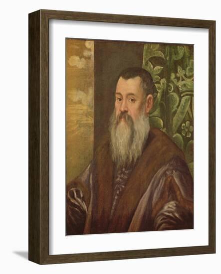 Portrait of a Venetian Senator (Oil on Canvas)-Jacopo Robusti Tintoretto-Framed Giclee Print