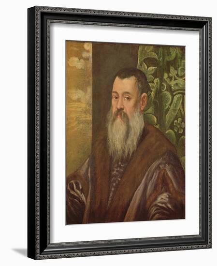 Portrait of a Venetian Senator (Oil on Canvas)-Jacopo Robusti Tintoretto-Framed Giclee Print