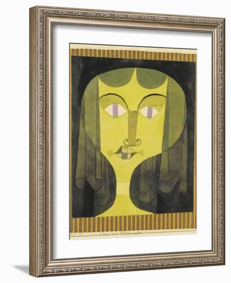 Portrait of a Violet-Eyed Woman-Paul Klee-Framed Giclee Print