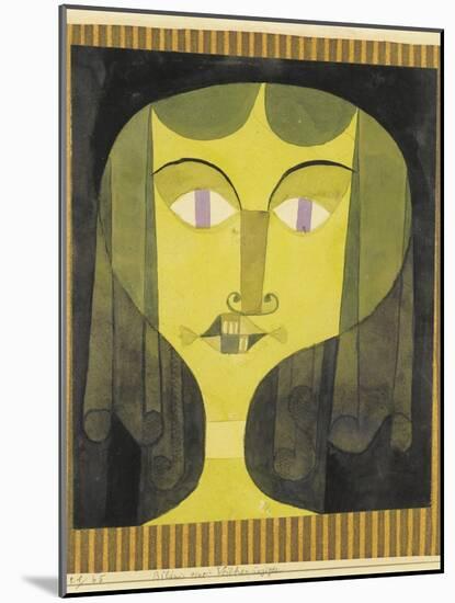 Portrait of a Violet-Eyed Woman-Paul Klee-Mounted Giclee Print