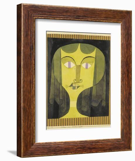 Portrait of a Violet-Eyed Woman-Paul Klee-Framed Giclee Print