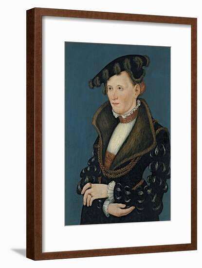 Portrait of a Woman, 1539-Lucas Cranach the Younger-Framed Giclee Print