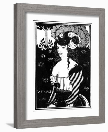 Portrait of a Woman, 1898-Aubrey Beardsley-Framed Giclee Print