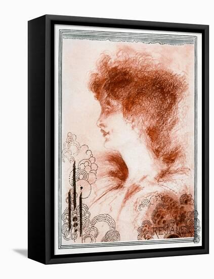 Portrait of a Woman, 1898-Aubrey Beardsley-Framed Premier Image Canvas