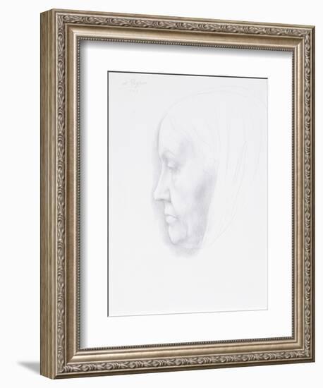 Portrait of a Woman, 1901 (Silver Point)-Alphonse Legros-Framed Giclee Print