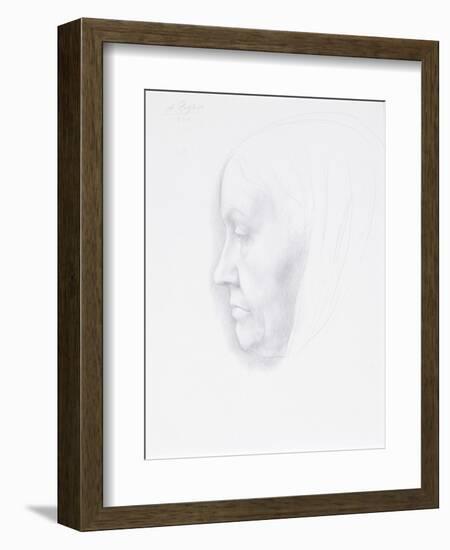 Portrait of a Woman, 1901 (Silver Point)-Alphonse Legros-Framed Giclee Print