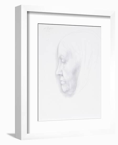 Portrait of a Woman, 1901 (Silver Point)-Alphonse Legros-Framed Giclee Print