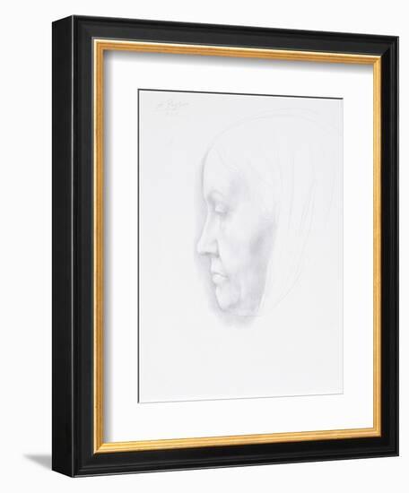 Portrait of a Woman, 1901 (Silver Point)-Alphonse Legros-Framed Giclee Print