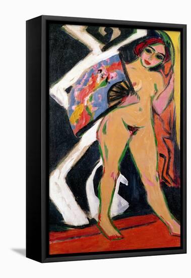 Portrait of a Woman, 1908-Ernst Ludwig Kirchner-Framed Premier Image Canvas