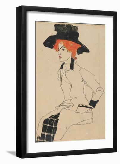 Portrait of a Woman, 1910-Egon Schiele-Framed Giclee Print