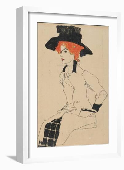 Portrait of a Woman, 1910-Egon Schiele-Framed Giclee Print