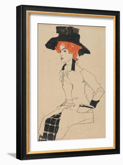 Portrait of a Woman, 1910-Egon Schiele-Framed Giclee Print