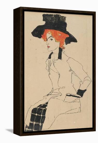 Portrait of a Woman, 1910-Egon Schiele-Framed Premier Image Canvas