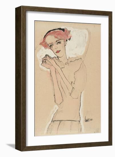 Portrait of a Woman, 1910-Egon Schiele-Framed Giclee Print