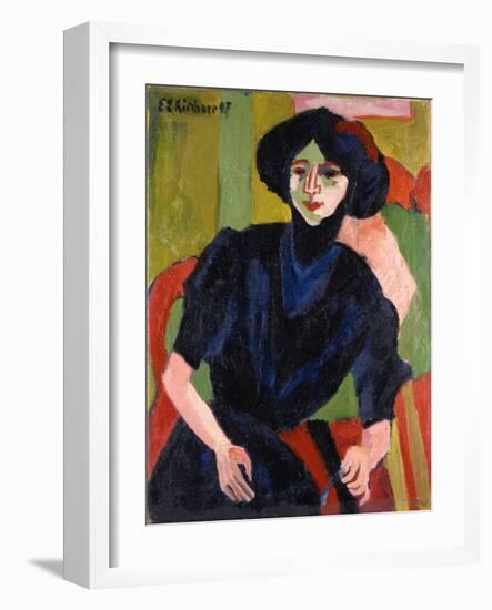 Portrait of a Woman, 1911-Ernst Ludwig Kirchner-Framed Giclee Print