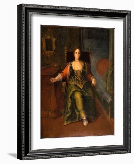 Portrait of a Woman as Cleopatra-Italian School-Framed Giclee Print