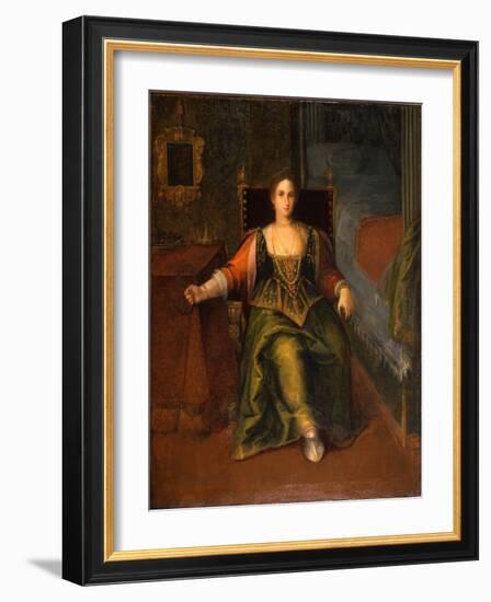 Portrait of a Woman as Cleopatra-Italian School-Framed Giclee Print