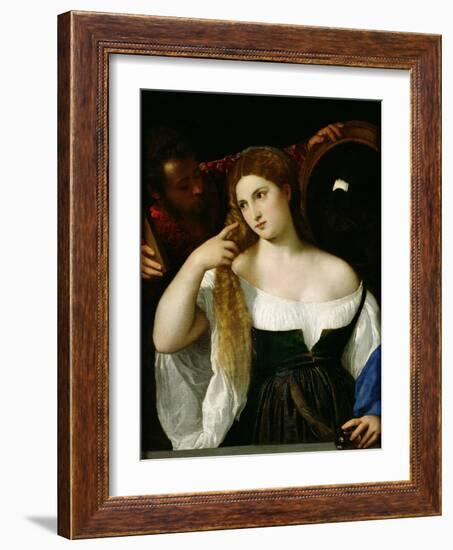 Portrait of a Woman at Her Toilet, 1512-15-Titian (Tiziano Vecelli)-Framed Giclee Print