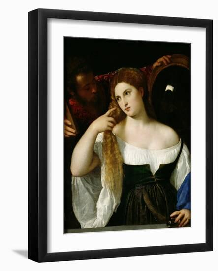 Portrait of a Woman at Her Toilet, 1512-15-Titian (Tiziano Vecelli)-Framed Giclee Print