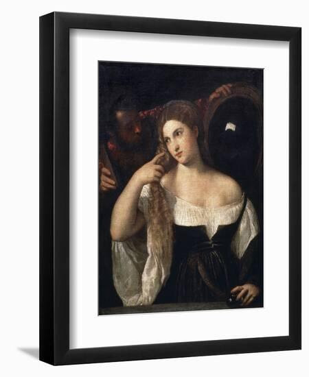 Portrait of a Woman at Her Toilette-Titian (Tiziano Vecelli)-Framed Giclee Print