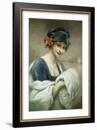 Portrait of a Woman by Francois Martin-Kavel-Francois Martin-kavel-Framed Giclee Print