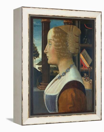 Portrait of a Woman, C.1490-Domenico Ghirlandaio-Framed Premier Image Canvas