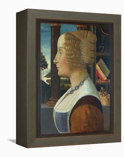 Portrait of a Woman, C.1490-Domenico Ghirlandaio-Framed Premier Image Canvas