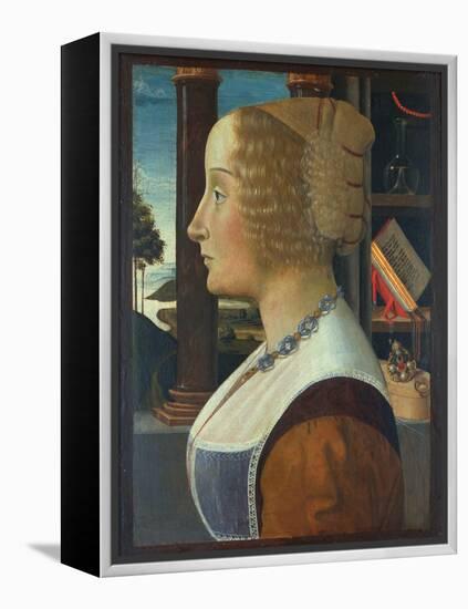 Portrait of a Woman, C.1490-Domenico Ghirlandaio-Framed Premier Image Canvas