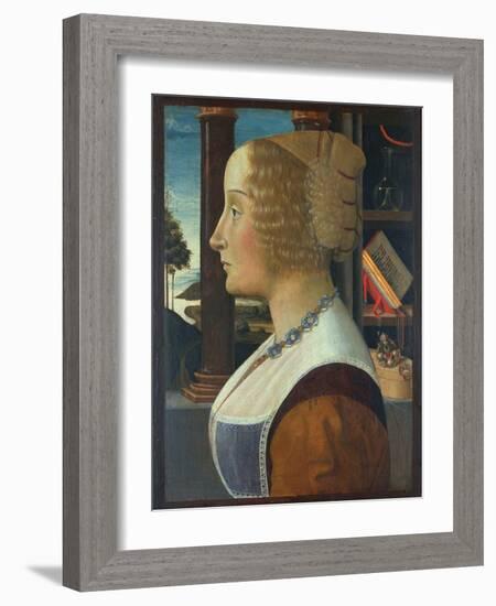 Portrait of a Woman, C.1490-Domenico Ghirlandaio-Framed Giclee Print