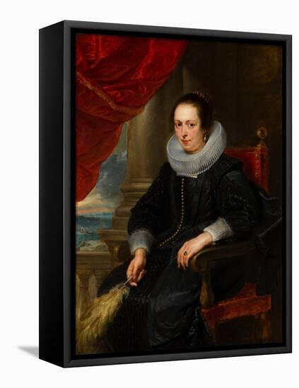 Portrait of a Woman, C.1630 (Oil on Panel)-Peter Paul Rubens-Framed Premier Image Canvas