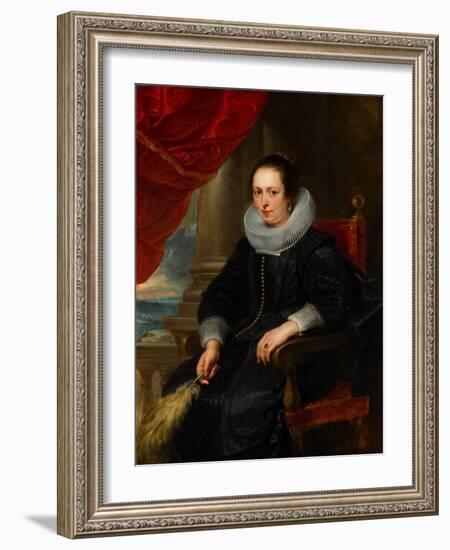 Portrait of a Woman, C.1630 (Oil on Panel)-Peter Paul Rubens-Framed Giclee Print