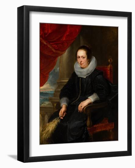 Portrait of a Woman, C.1630 (Oil on Panel)-Peter Paul Rubens-Framed Giclee Print