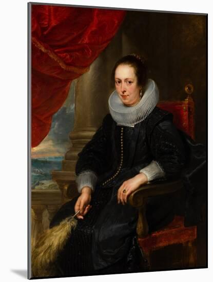 Portrait of a Woman, C.1630 (Oil on Panel)-Peter Paul Rubens-Mounted Giclee Print
