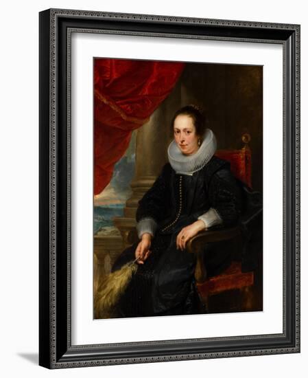 Portrait of a Woman, C.1630 (Oil on Panel)-Peter Paul Rubens-Framed Giclee Print