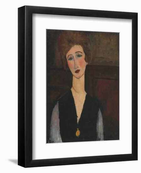 Portrait of a Woman, c.1918-Amedeo Modigliani-Framed Art Print