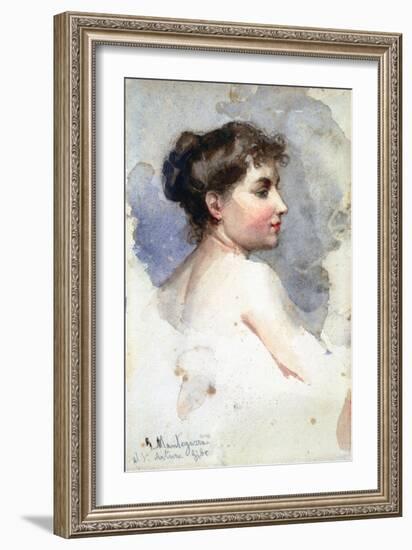 Portrait of a Woman, C1873-1920-Giacomo Mantegazza-Framed Giclee Print