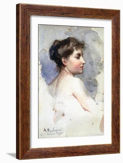 Portrait of a Woman, C1873-1920-Giacomo Mantegazza-Framed Giclee Print