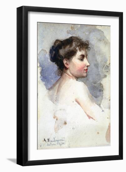 Portrait of a Woman, C1873-1920-Giacomo Mantegazza-Framed Giclee Print