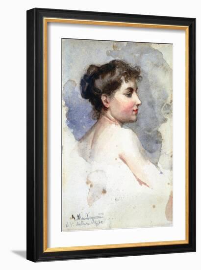 Portrait of a Woman, C1873-1920-Giacomo Mantegazza-Framed Giclee Print