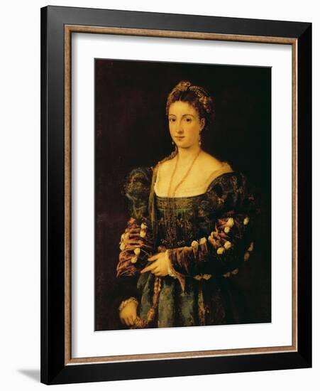 Portrait of a Woman, Called La Bella-Titian (Tiziano Vecelli)-Framed Giclee Print