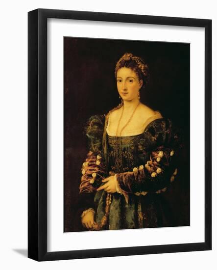 Portrait of a Woman, Called La Bella-Titian (Tiziano Vecelli)-Framed Giclee Print