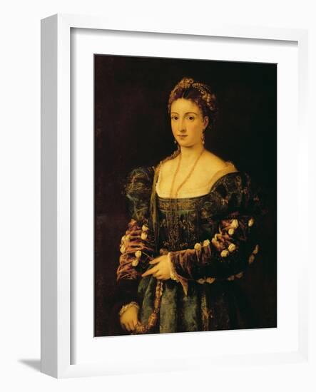 Portrait of a Woman, Called La Bella-Titian (Tiziano Vecelli)-Framed Giclee Print