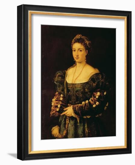 Portrait of a Woman, Called La Bella-Titian (Tiziano Vecelli)-Framed Giclee Print