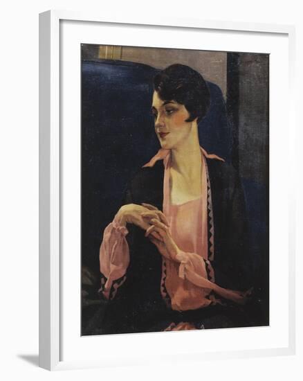 Portrait of a Woman, Half Length, 1905-William Kay Blacklock-Framed Giclee Print