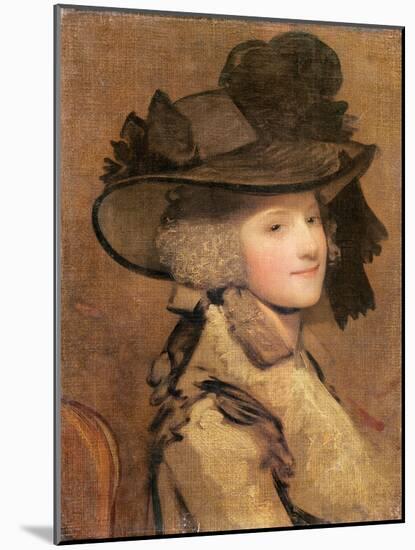 Portrait of a Woman in a Black Hat-Sir Joshua Reynolds-Mounted Giclee Print