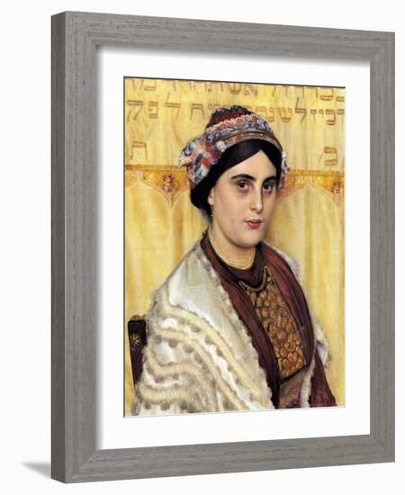 Portrait of a Woman in Festive Dress-Isidor Kaufmann-Framed Art Print
