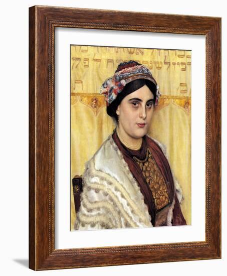 Portrait of a Woman in Festive Dress-Isidor Kaufmann-Framed Art Print