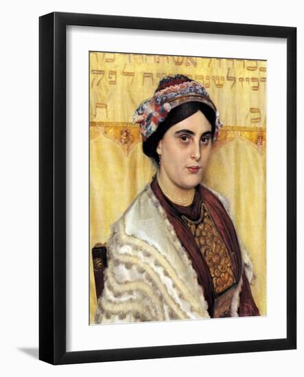 Portrait of a Woman in Festive Dress-Isidor Kaufmann-Framed Art Print